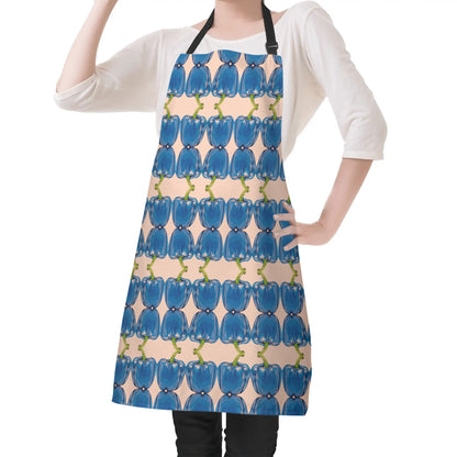 Pepper Blue© Eye Catching Chef Elite Apron In Cream