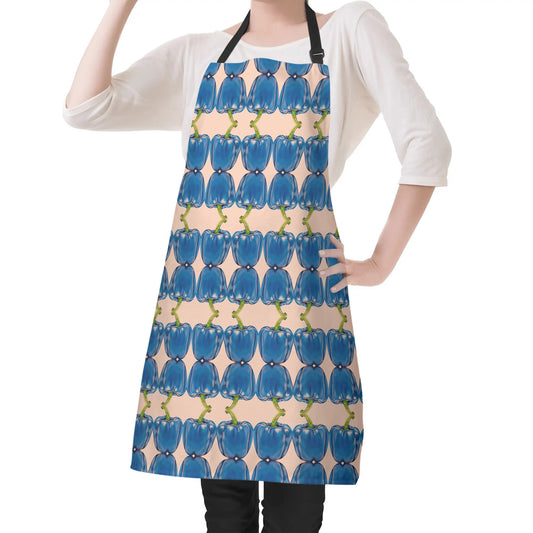 Pepper Blue© Eye Catching Chef Elite Apron In Cream