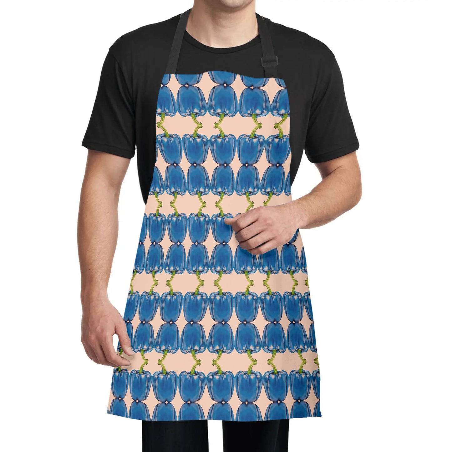 Pepper Blue© Eye Catching Chef Elite Apron In Cream