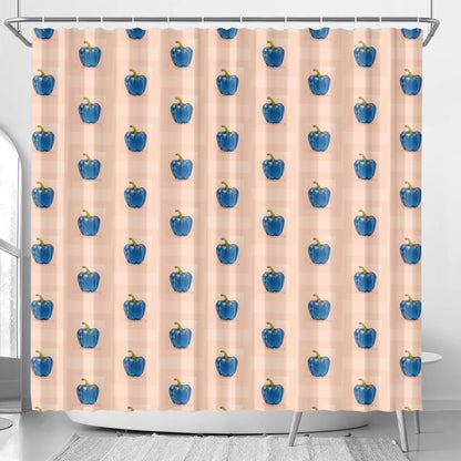 Pepper Blue© Cream Easy Use Anti Mold Shower Curtain