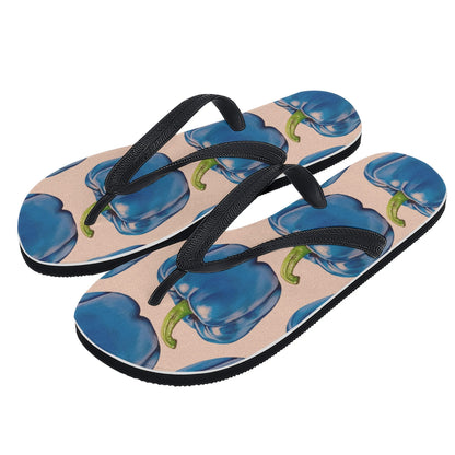 Pepper Blue© Cream Comfort Unisex Flip Flops