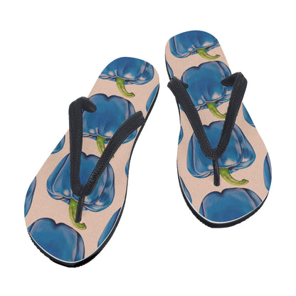 Pepper Blue© Cream Comfort Unisex Flip Flops