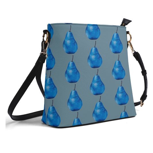 Pear Blue© Womens Euro Soft PU Bucket Bag Shoulder Bag