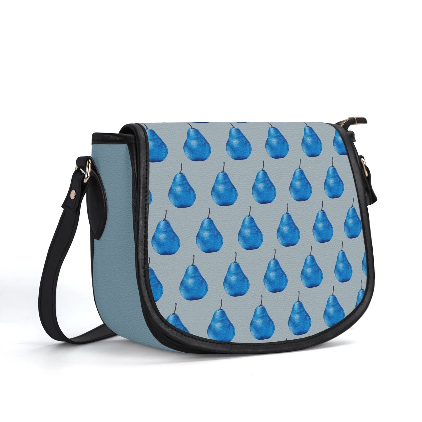 Pear Blue© New Version Euro Soft PU Leather Saddle Bag