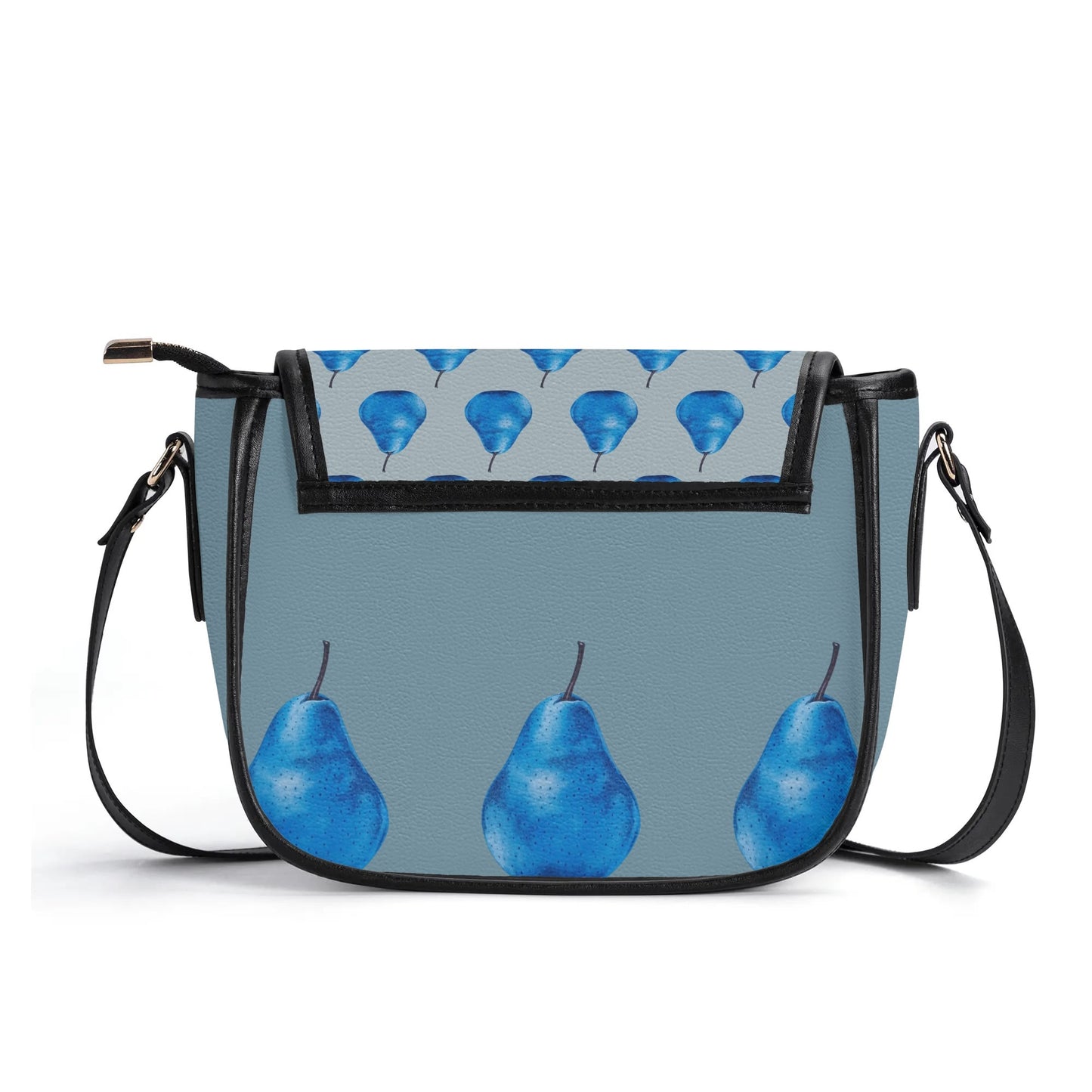 Pear Blue© New Version Euro Soft PU Leather Saddle Bag