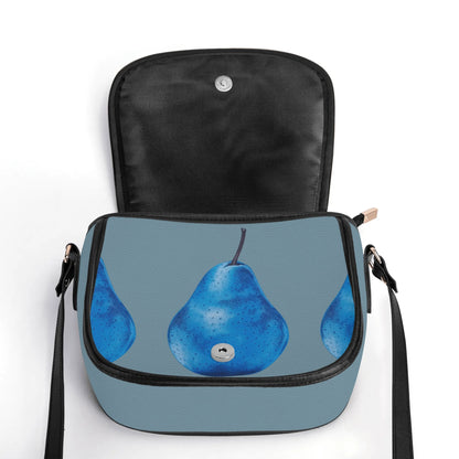 Pear Blue© New Version Euro Soft PU Leather Saddle Bag