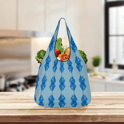 Pear Blue© Ultra Soft Heavy Duty Easy Clean 3 Pack of Grocery Bags