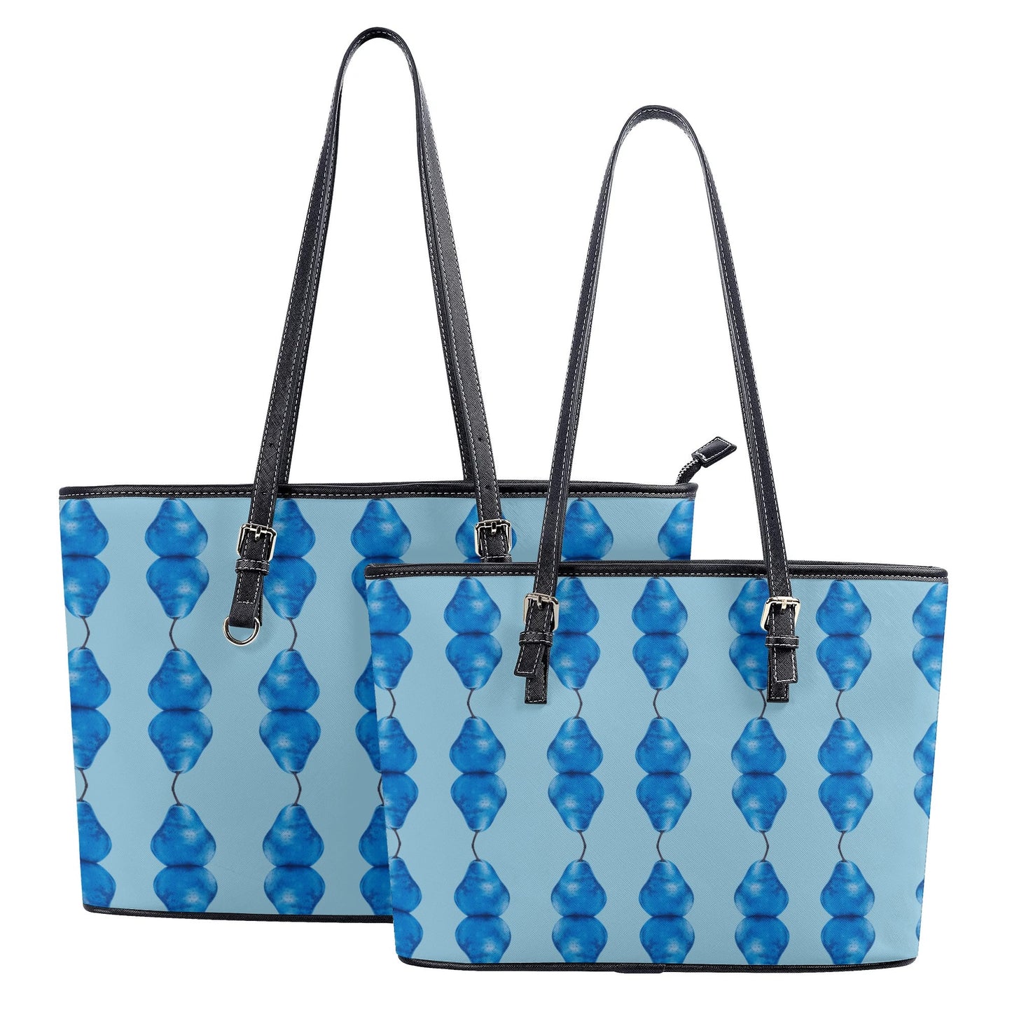 Pear Blue© Euro Soft PU Leather Tote Bag