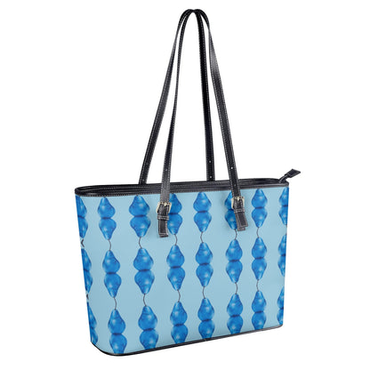 Pear Blue© Euro Soft PU Leather Tote Bag