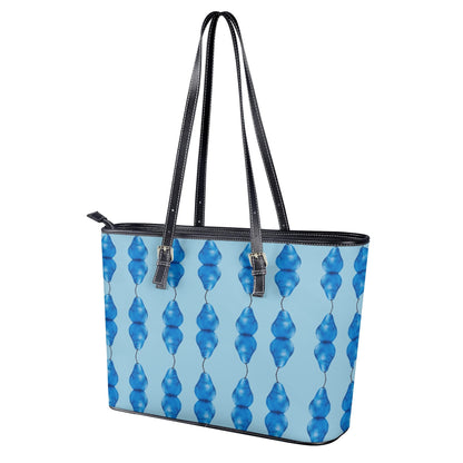 Pear Blue© Euro Soft PU Leather Tote Bag