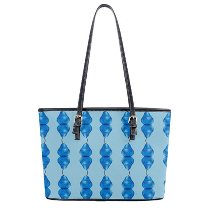 Pear Blue© Euro Soft PU Leather Tote Bag