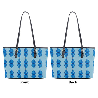 Pear Blue© Euro Soft PU Leather Tote Bag