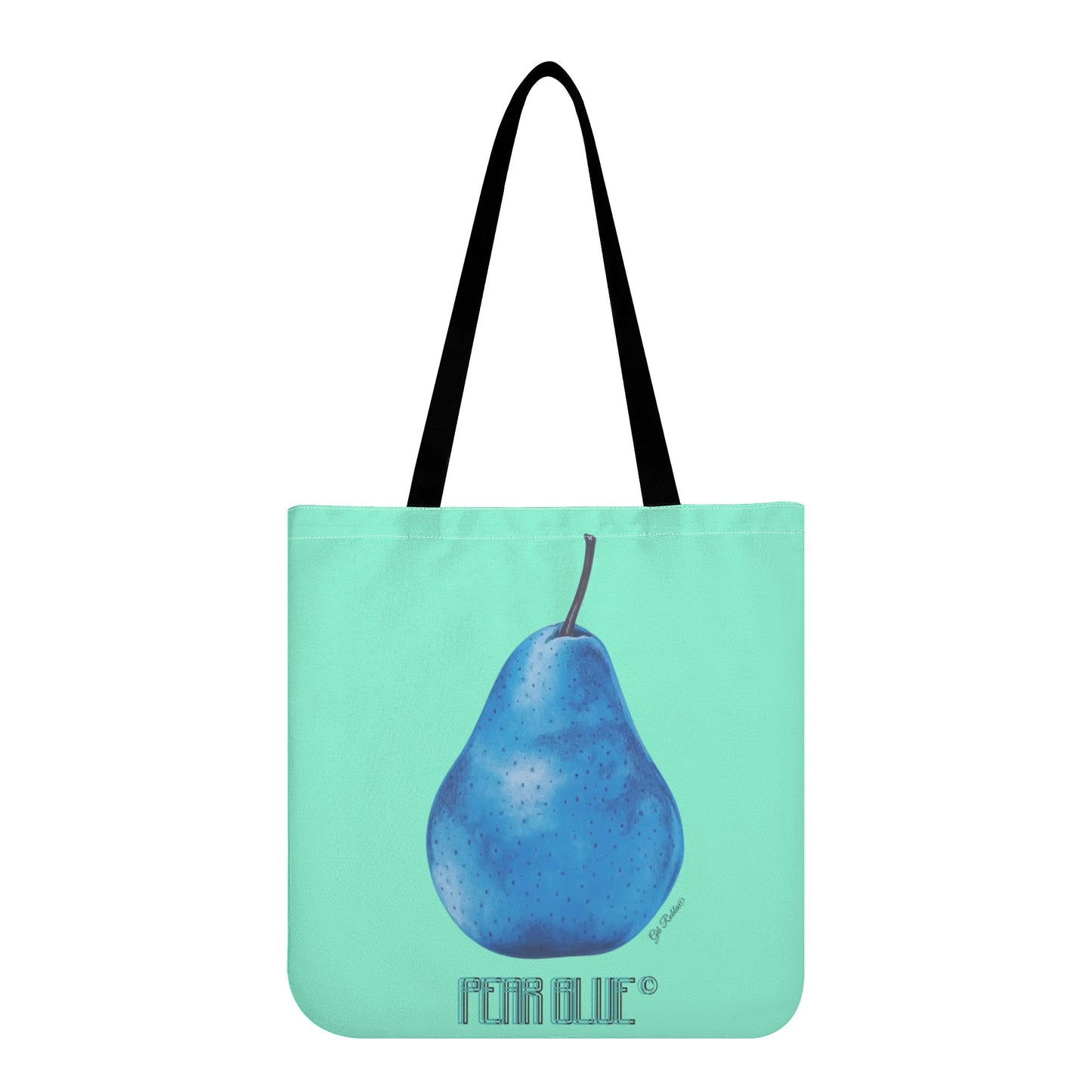 Pear Blue© By Artist Gib Robbie Simple Chic Cloth Tote Bag Everyday All Purpose (Support Local Artist)