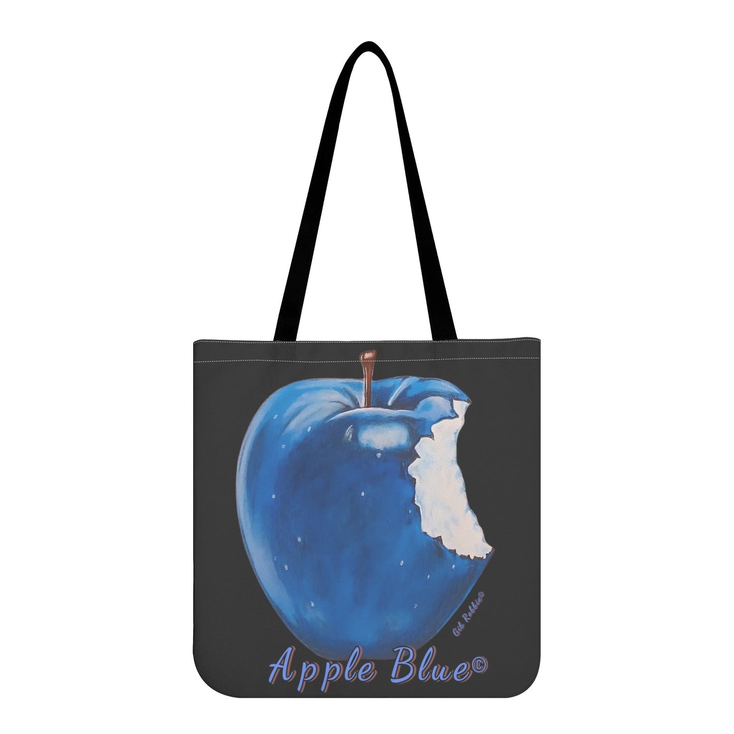 Apple Blue© By Artist Gib Robbie Simple Chic Cloth Tote Bag Everyday All Purpose (Support Local Artist)