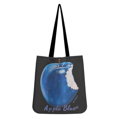 Apple Blue© By Artist Gib Robbie Simple Chic Cloth Tote Bag Everyday All Purpose (Support Local Artist)