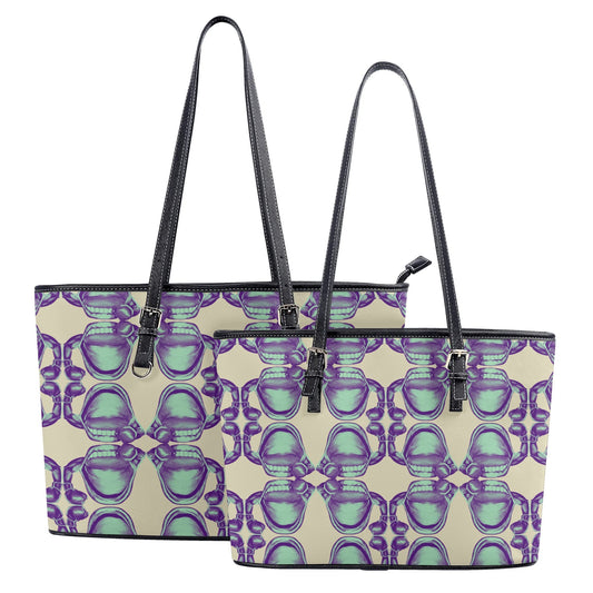 Power Punch© Minty Fashion City Chic Euro Lux PU Leather Tote Bag