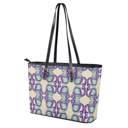 Power Punch© Minty Fashion City Chic Euro Lux PU Leather Tote Bag