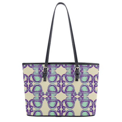 Power Punch© Minty Fashion City Chic Euro Lux PU Leather Tote Bag