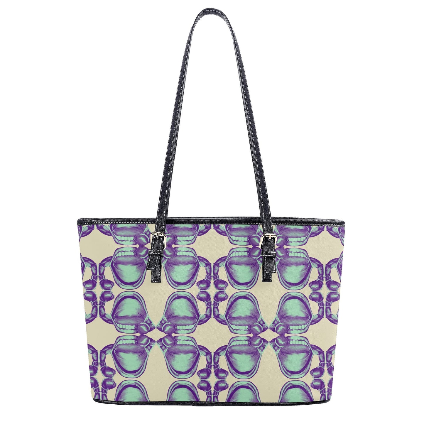 Power Punch© Minty Fashion City Chic Euro Lux PU Leather Tote Bag