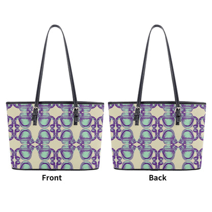 Power Punch© Minty Fashion City Chic Euro Lux PU Leather Tote Bag