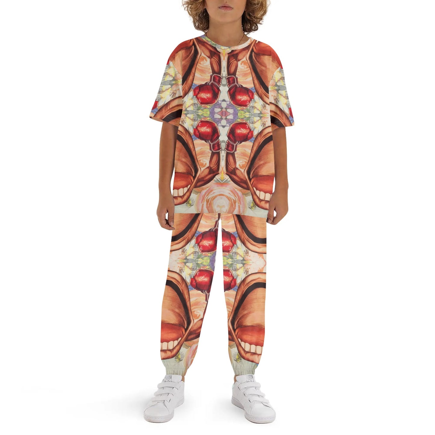 Power Punch© Childrens Sleepwear Short Sleeve Shirt and Long Pants Set