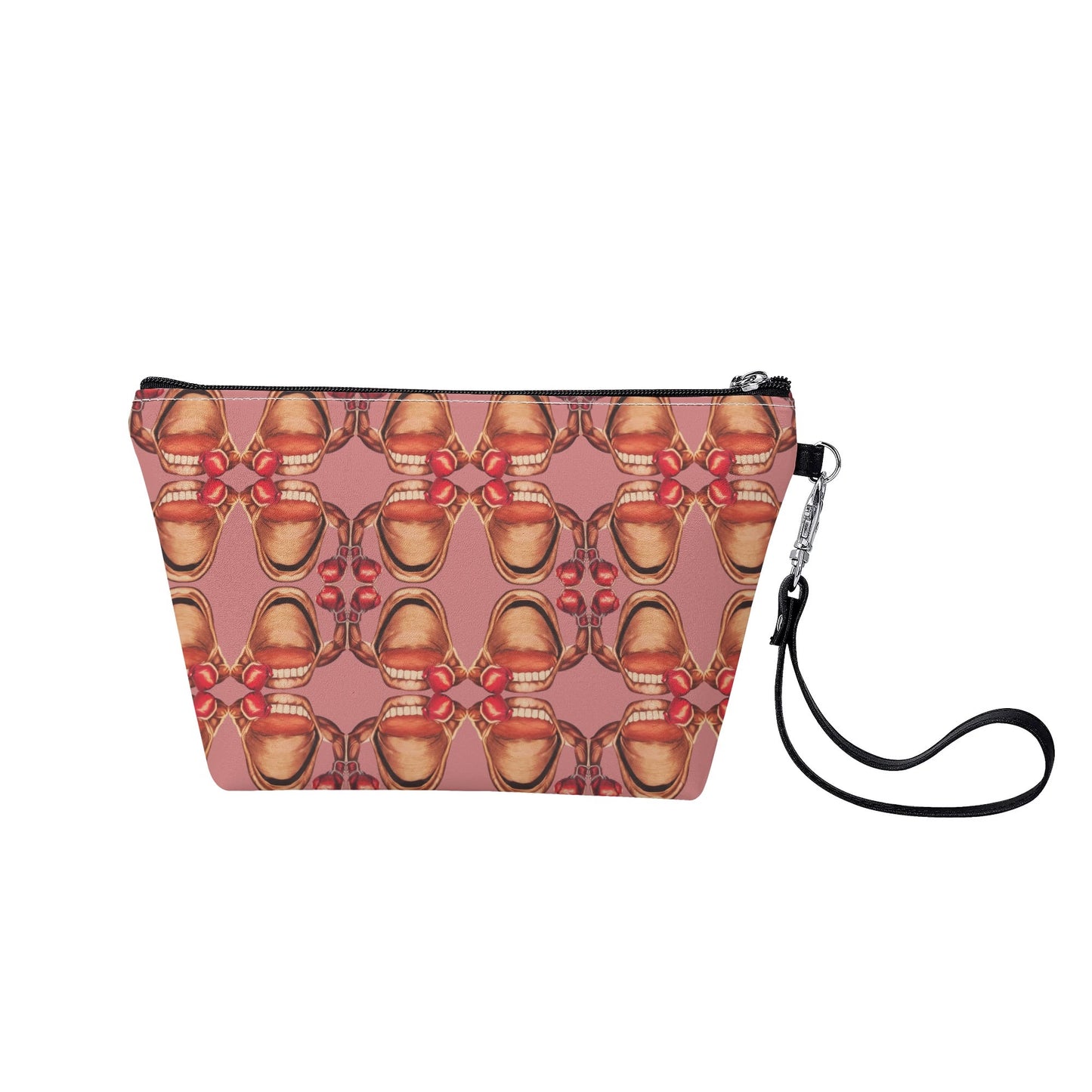 Power Punch© European City Soft Durable Zipper Sling Make Up Bag In Blush