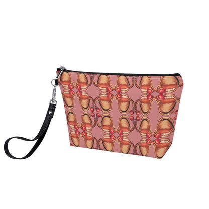 Power Punch© European City Soft Durable Zipper Sling Make Up Bag In Blush