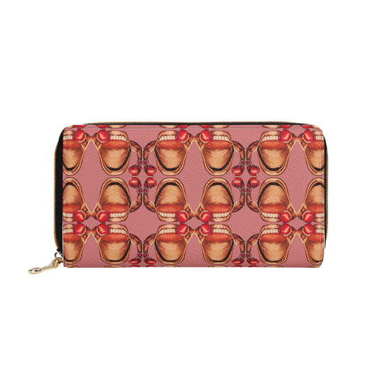 Power Punch© Euro Soft PU Leather Zipper Wallet In Blush