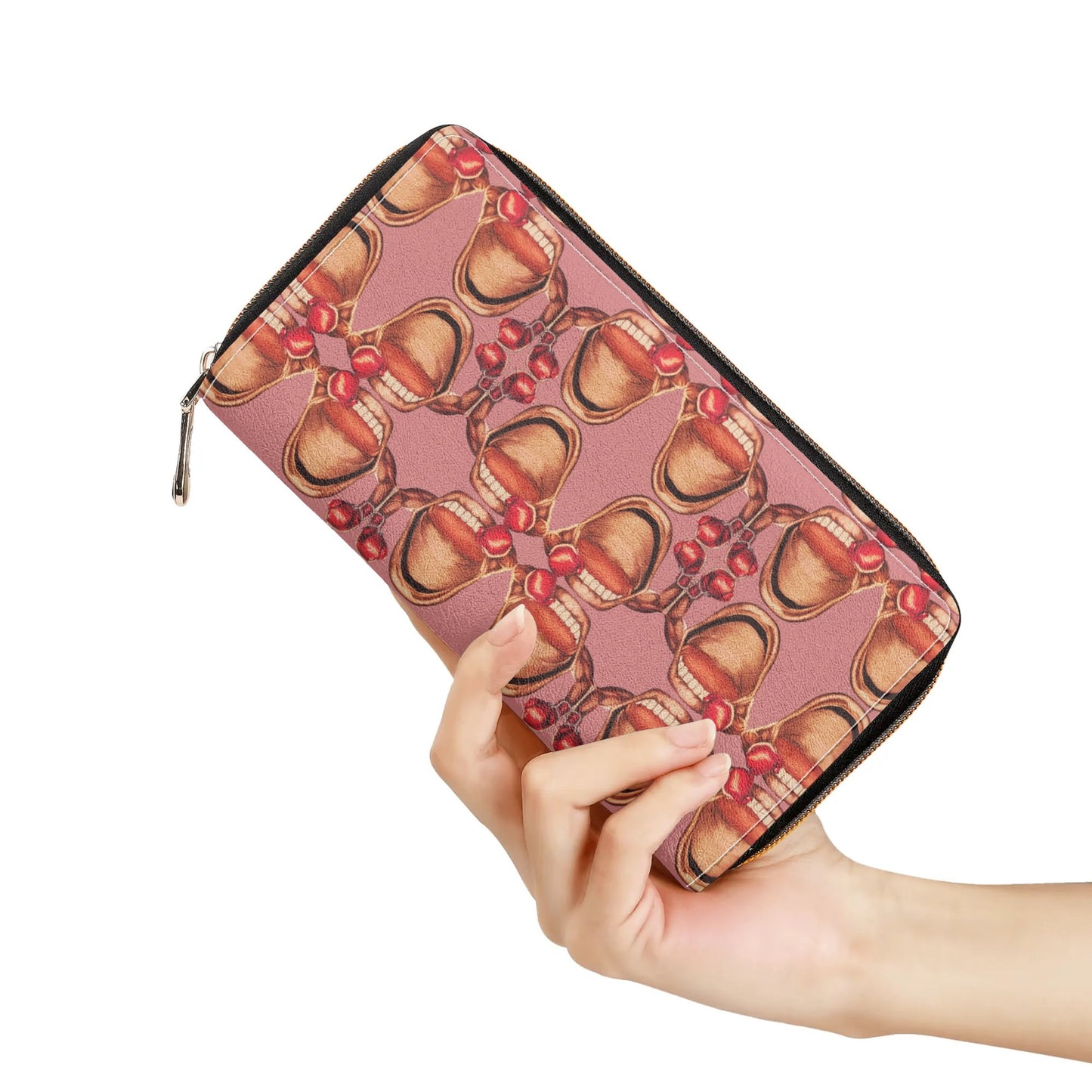 Power Punch© Euro Soft PU Leather Zipper Wallet In Blush