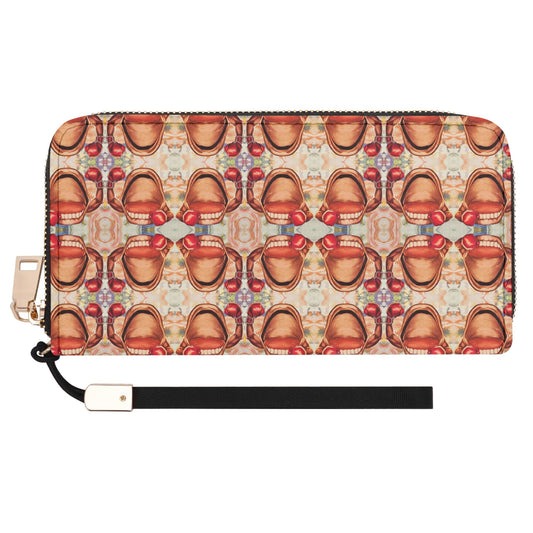 Power Punch© Lux Zipper Euro Soft PU Wristlet Wallet