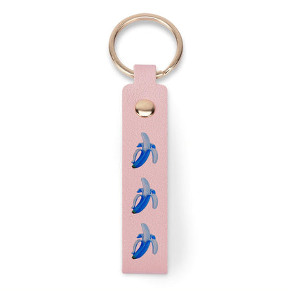 Banana Blue© Swiss Maker Handcrafted Leather Loop Keychain