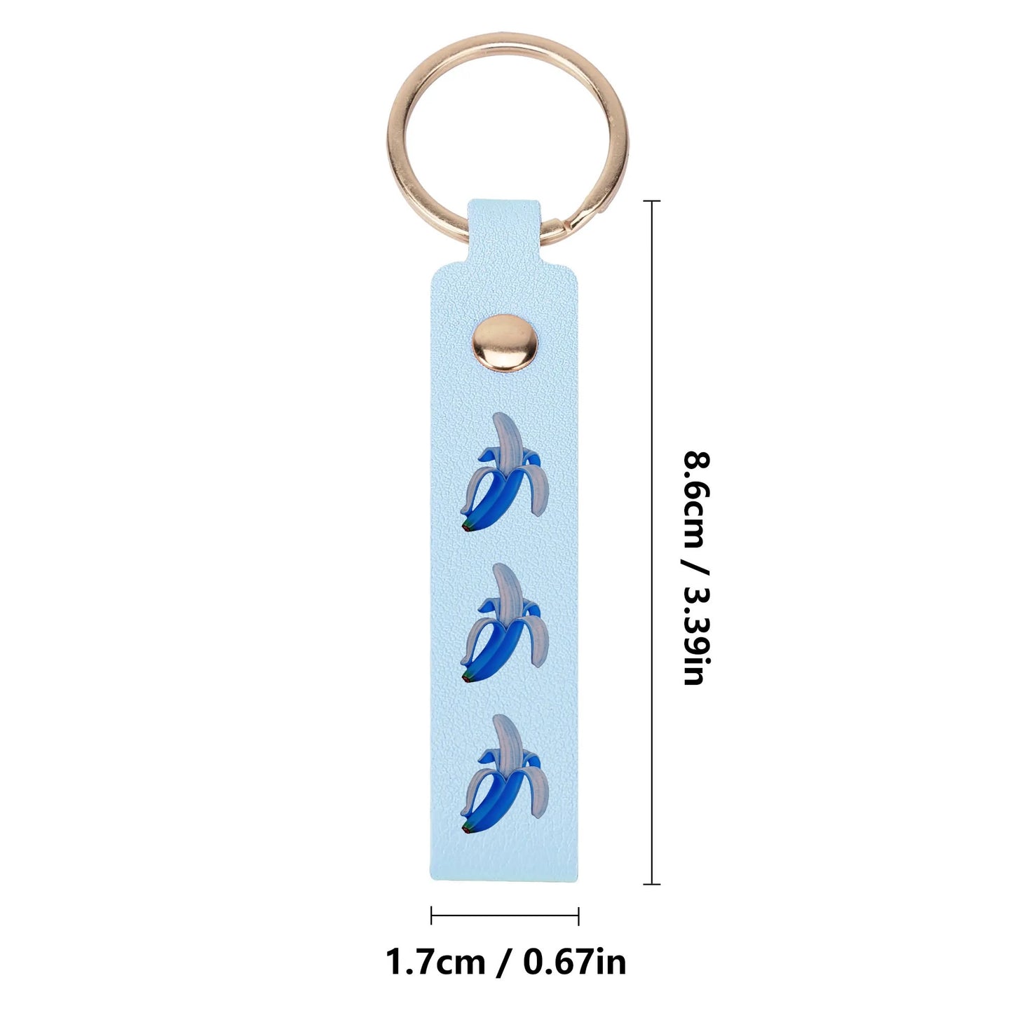 Banana Blue© Swiss Maker Handcrafted Leather Loop Keychain