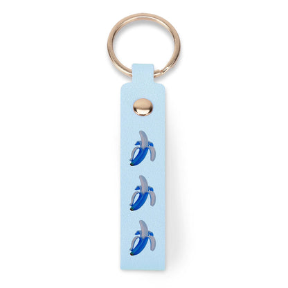 Banana Blue© Swiss Maker Handcrafted Leather Loop Keychain