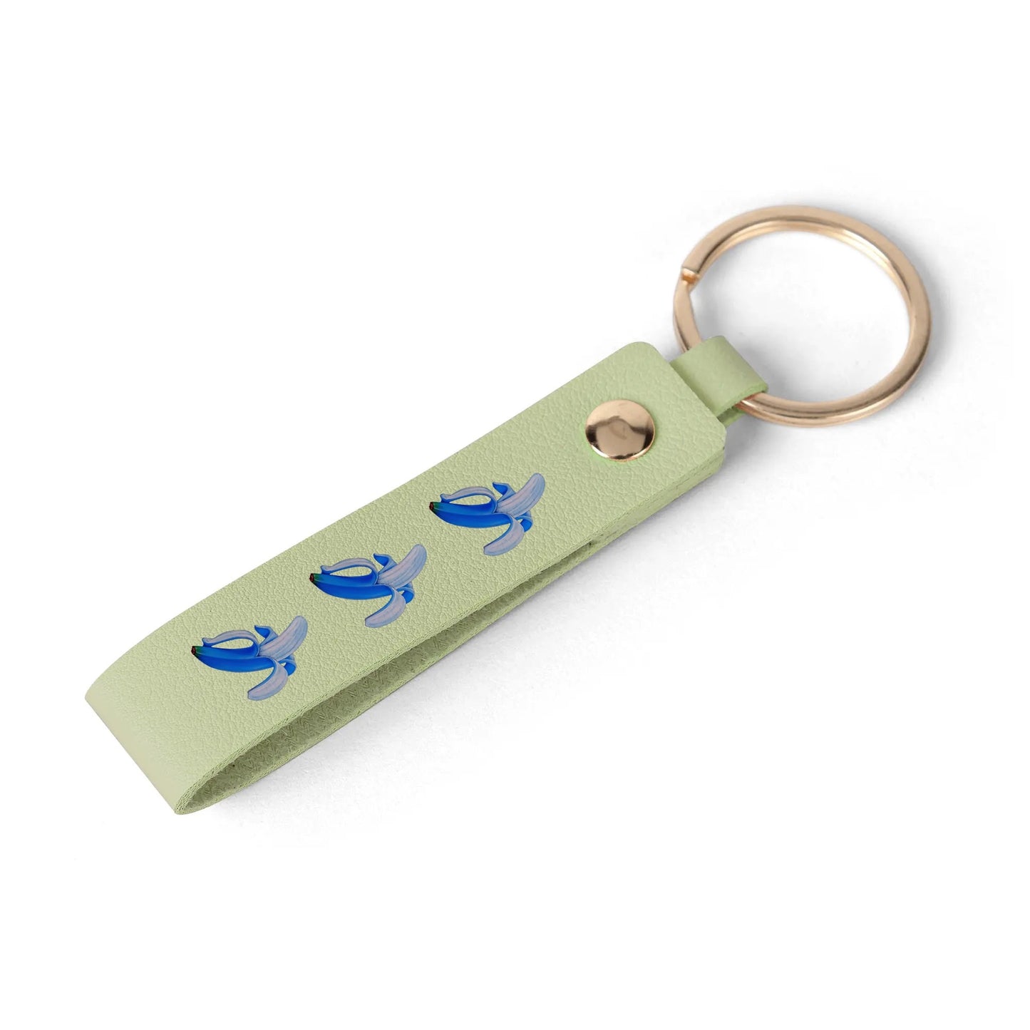 Banana Blue© Swiss Maker Handcrafted Leather Loop Keychain