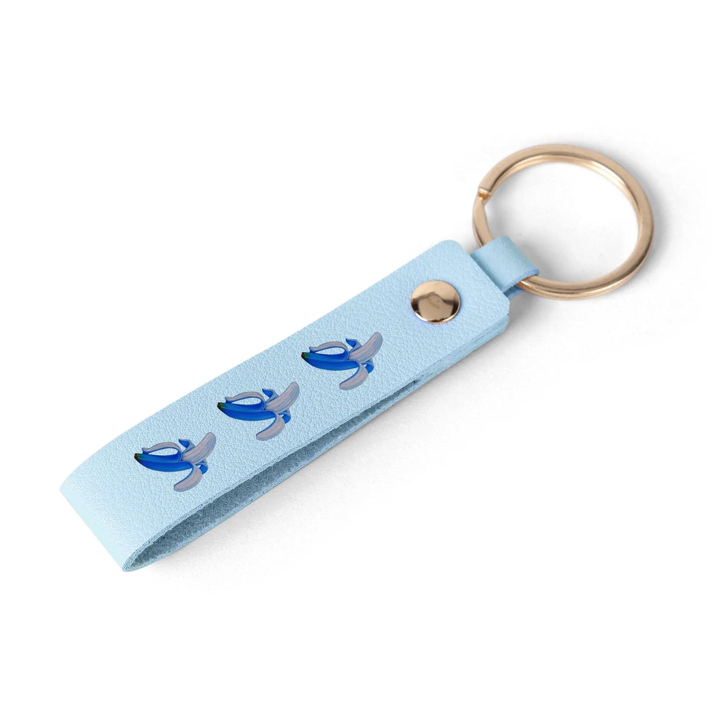 Banana Blue© Swiss Maker Handcrafted Leather Loop Keychain