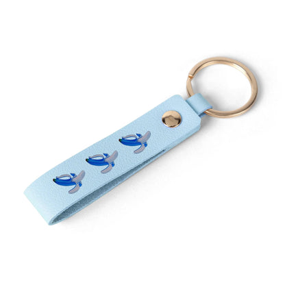 Banana Blue© Swiss Maker Handcrafted Leather Loop Keychain