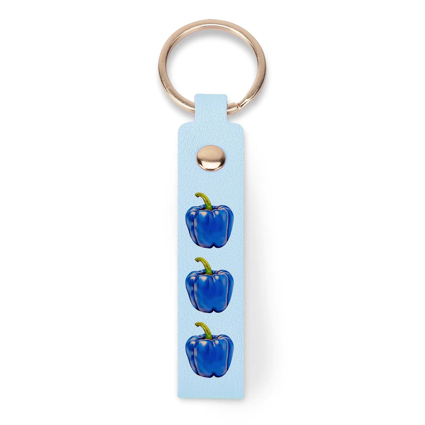 Pepper Blue© Swiss Maker Handcrafted Leather Loop Keychain