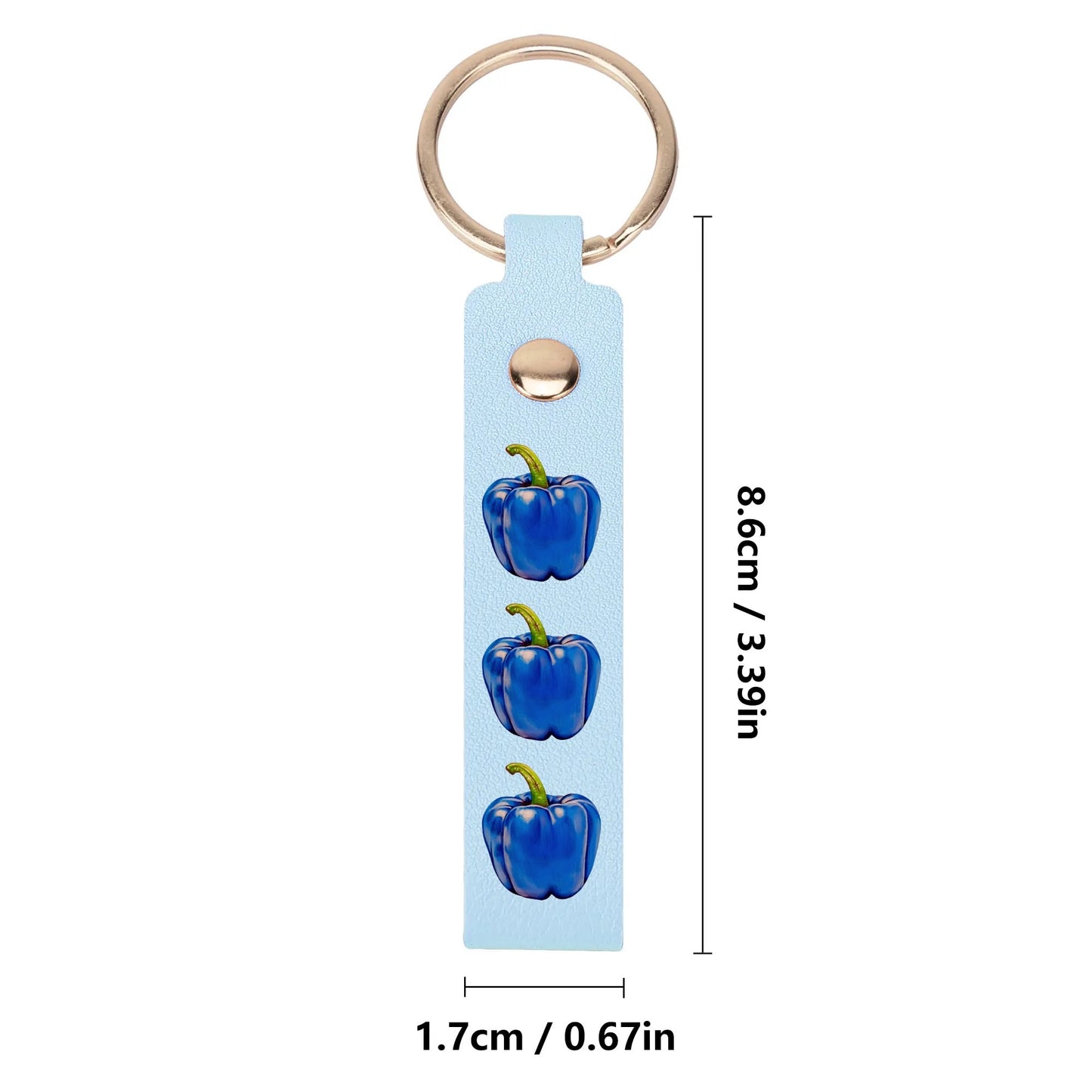 Pepper Blue© Swiss Maker Handcrafted Leather Loop Keychain