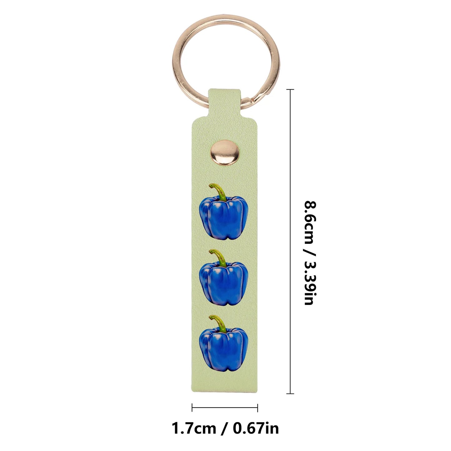 Pepper Blue© Swiss Maker Handcrafted Leather Loop Keychain