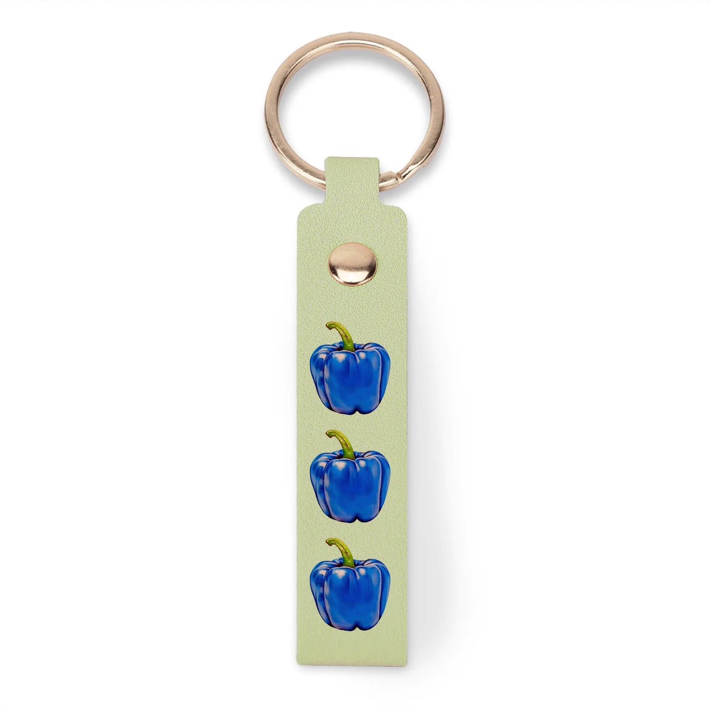 Pepper Blue© Swiss Maker Handcrafted Leather Loop Keychain