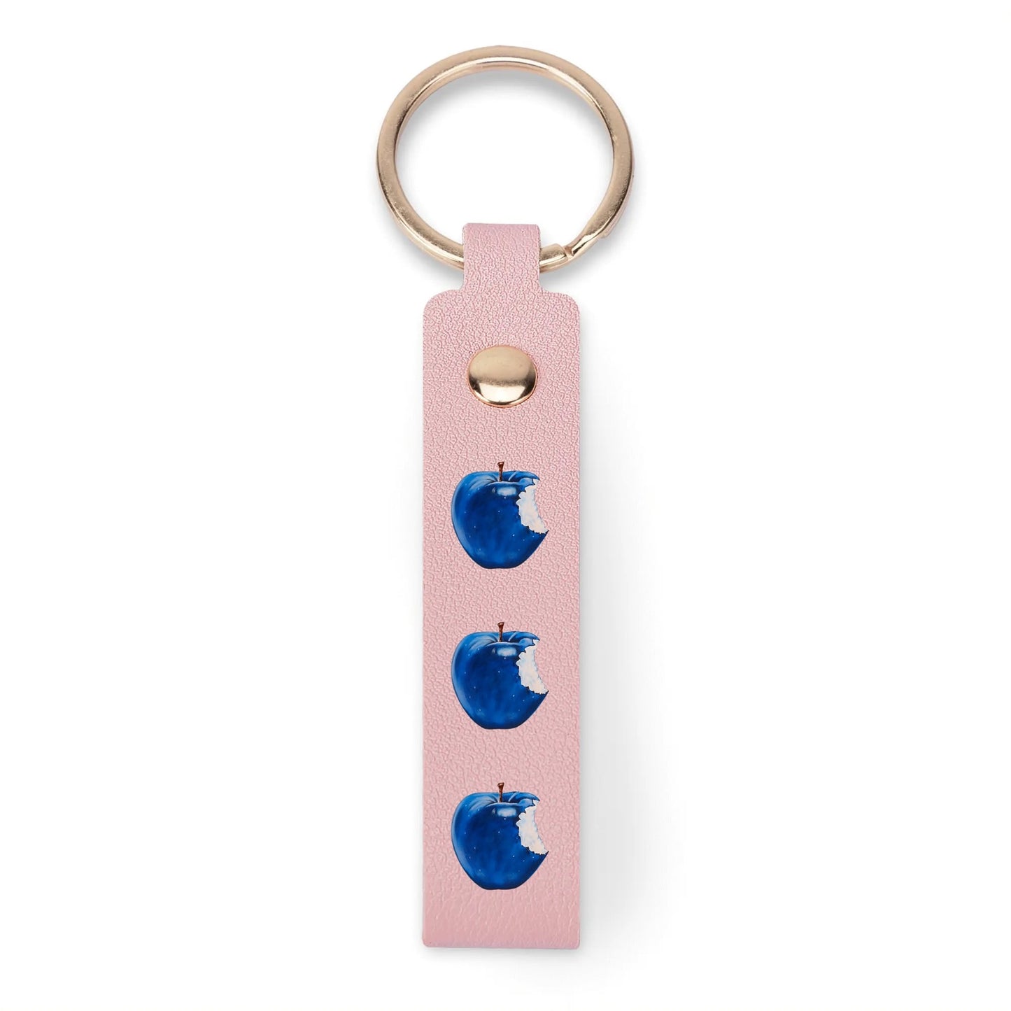 Apple Blue© Swiss Maker Handcrafted Leather Loop Keychain