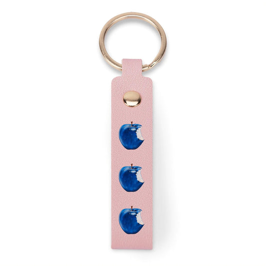 Apple Blue© Swiss Maker Handcrafted Leather Loop Keychain