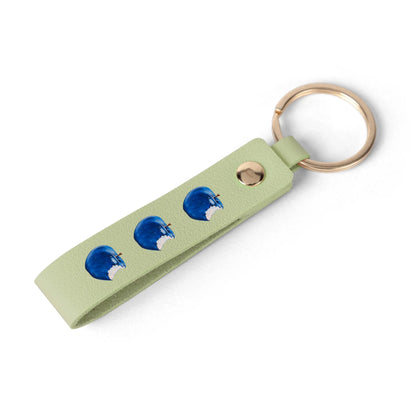 Apple Blue© Swiss Maker Handcrafted Leather Loop Keychain