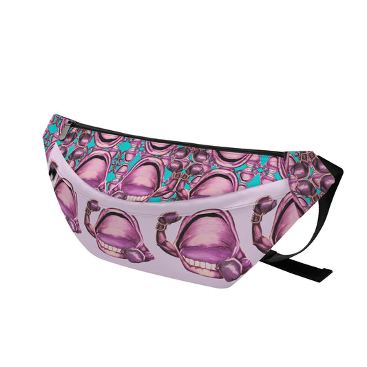 Power Punch© Miami Bold Select Style Luxury Comfortable Weather Proof Large Fanny Pack In Hibiscus