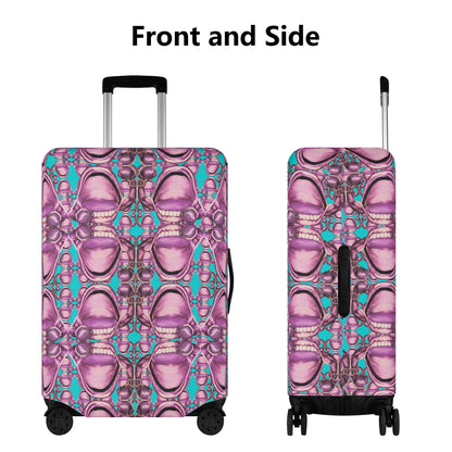 Power Punch© Limited Edition Pop World Traveler Simple Duty Strong Flex Polyester Luggage Cover In Hibiscus