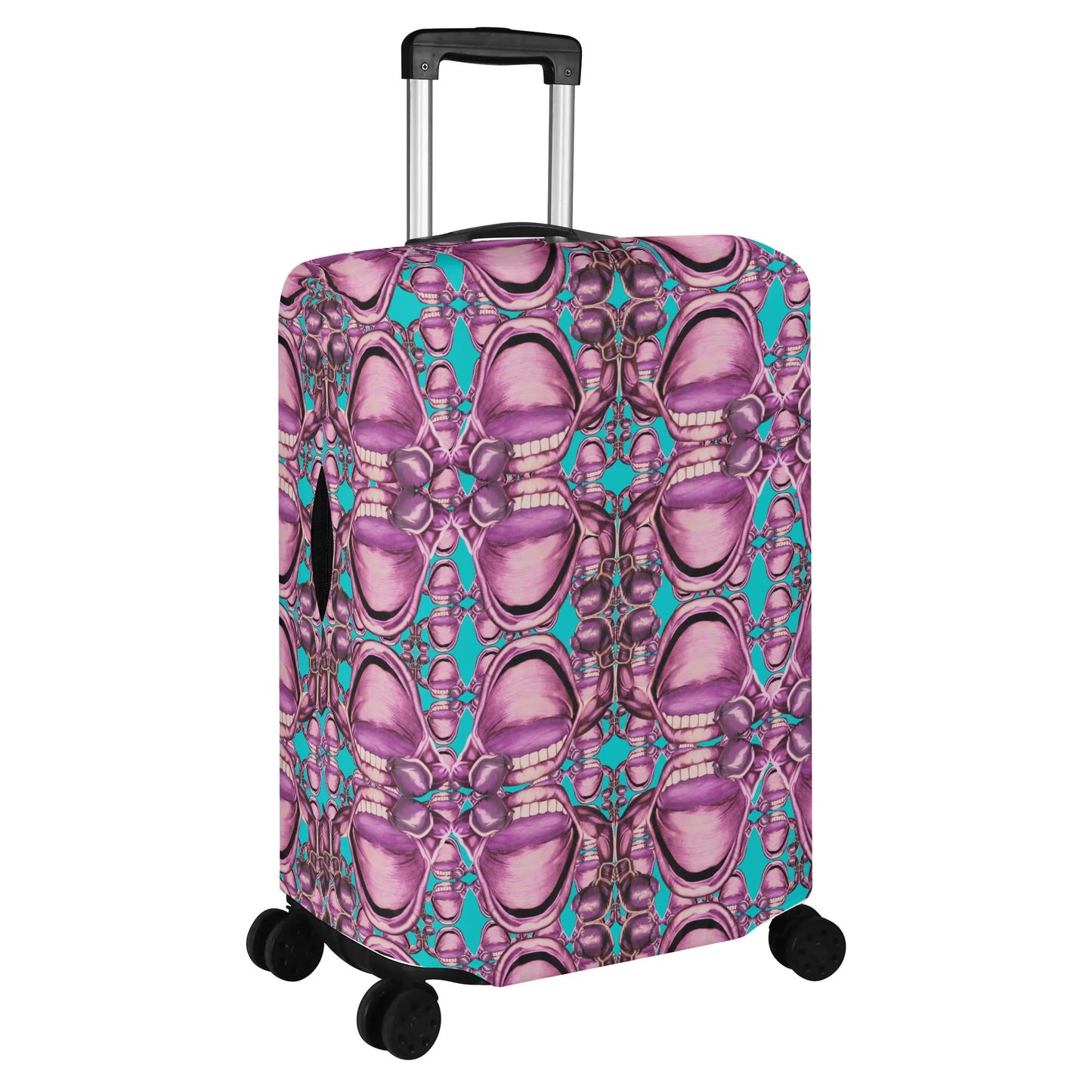 Power Punch© Limited Edition Pop World Traveler Simple Duty Strong Flex Polyester Luggage Cover In Hibiscus