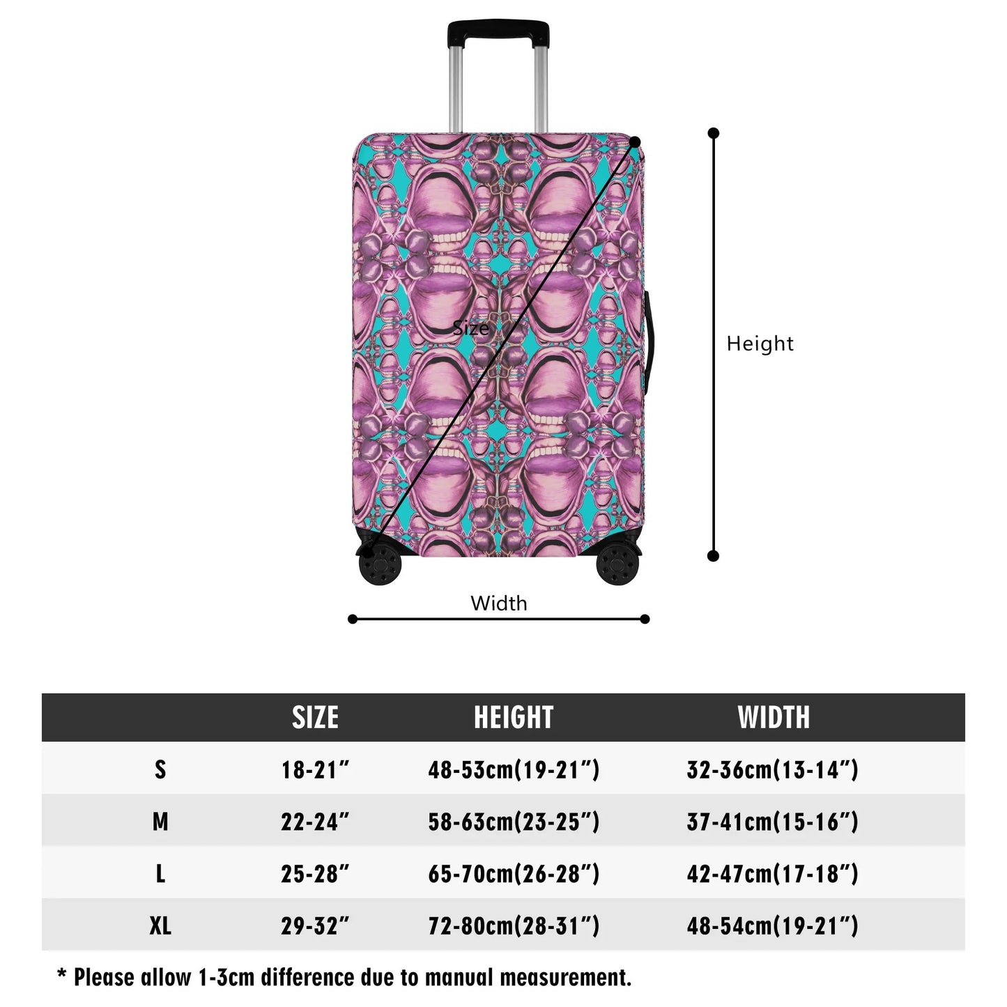 Power Punch© Limited Edition Pop World Traveler Simple Duty Strong Flex Polyester Luggage Cover In Hibiscus