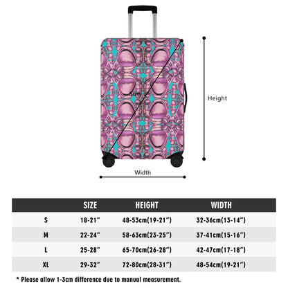 Power Punch© Limited Edition Pop World Traveler Simple Duty Strong Flex Polyester Luggage Cover In Hibiscus