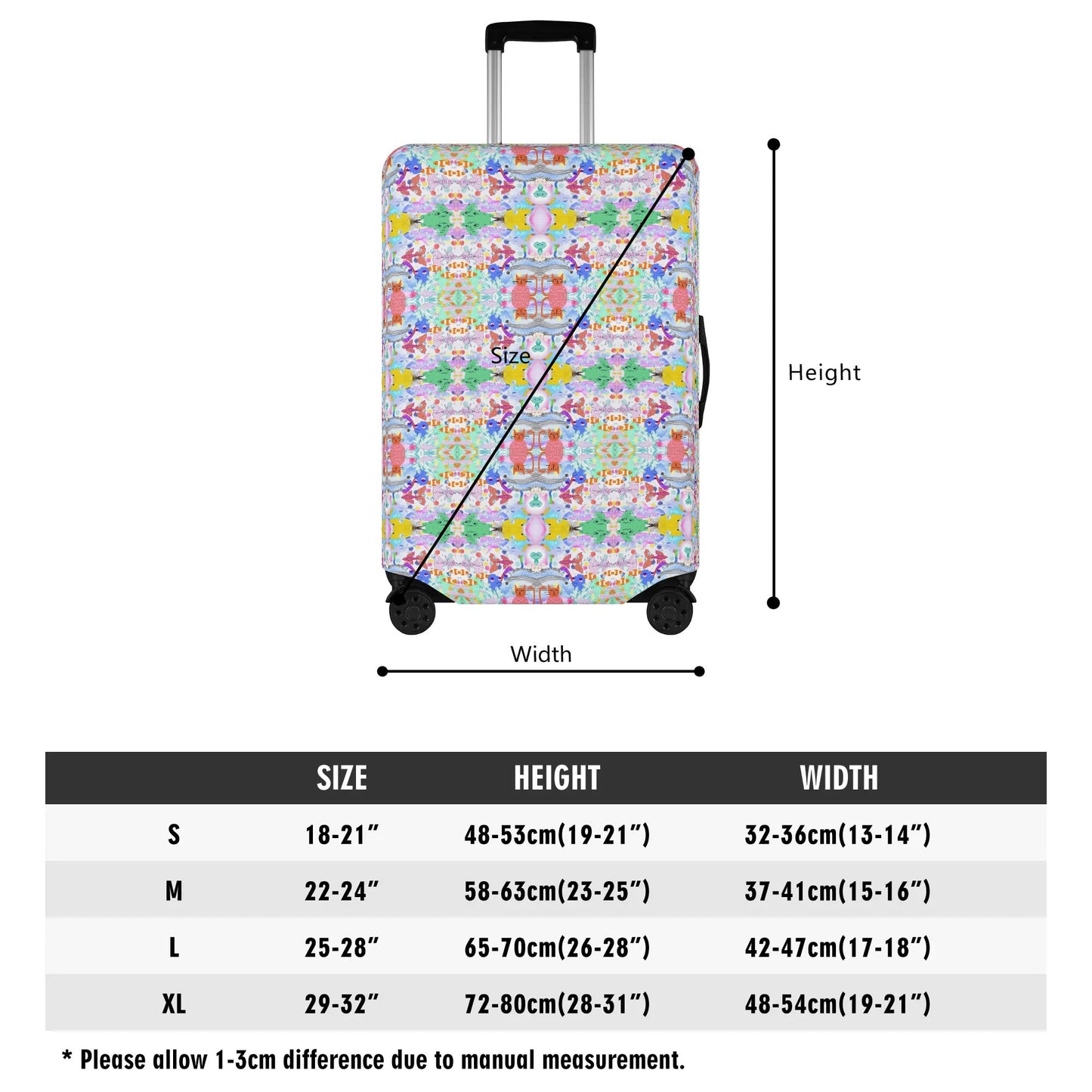 Ocean Dream© World Traveler Simple Duty Strong Flex Pink Luggage Cover