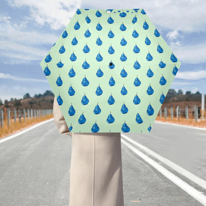 Pear Blue© Lightweight Auto Open & Close Umbrella